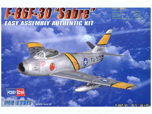 Hobby Boss 1/72 F-86F-30 Sabre Fighter | 6939319202581