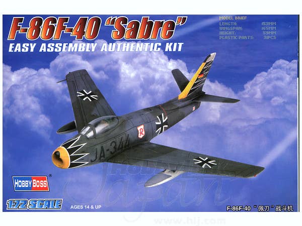 Hobby Boss 1/72 F-86F-40 Sabre Fighter | 6939319202598