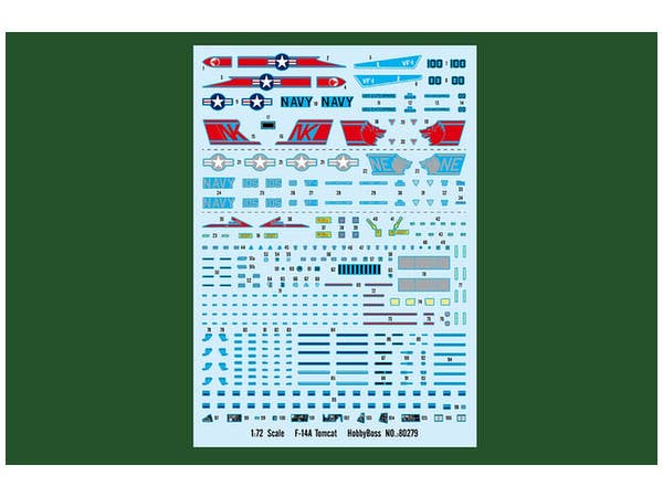 Hobby Boss 1/72 F-14A Tomcat VF-1, 'Wolf Pack' | 6939319202796