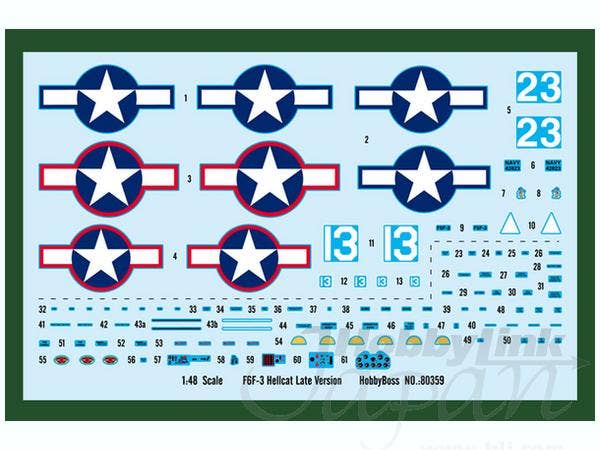 Hobby Boss 1/48 F6F-3 Hellcat Late version | 6939319203595
