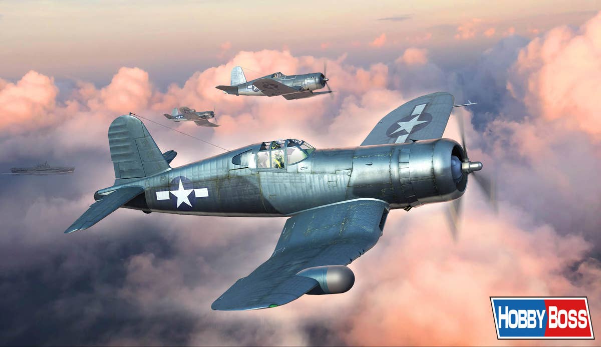Hobby Boss 1/48 Vought F4U-1A/2 Corsair (2 in 1) US Carrier-based Fighter | 6939319217882