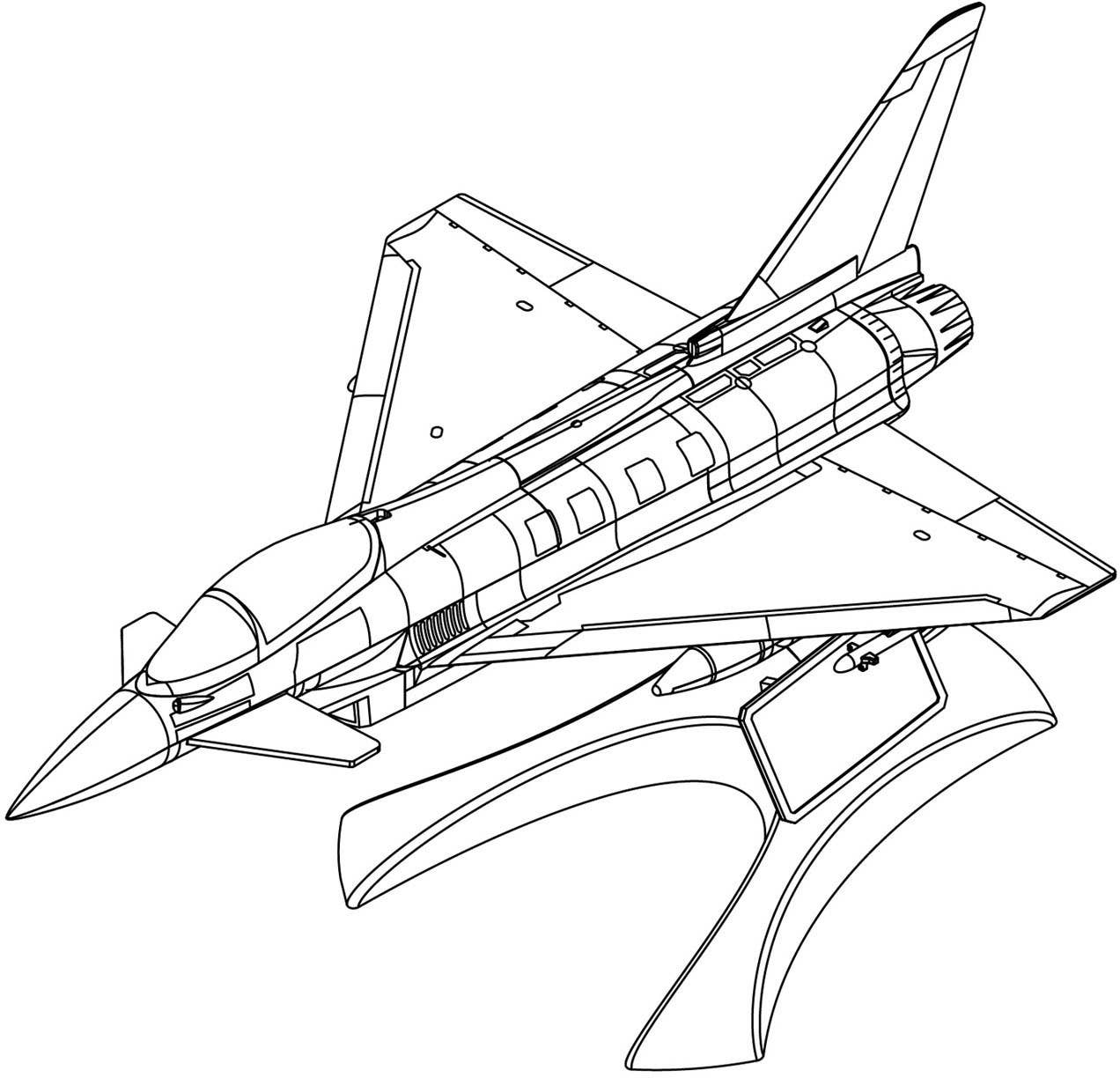 Hobby Boss (200mm) EF-2000 Eurofighter Typhoon (Snap kit w LED) | 6939319219015