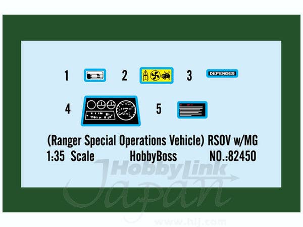 Hobby Boss 1/35 Ranger Special Operations Vehicle RSOV w/MG | 6939319224507