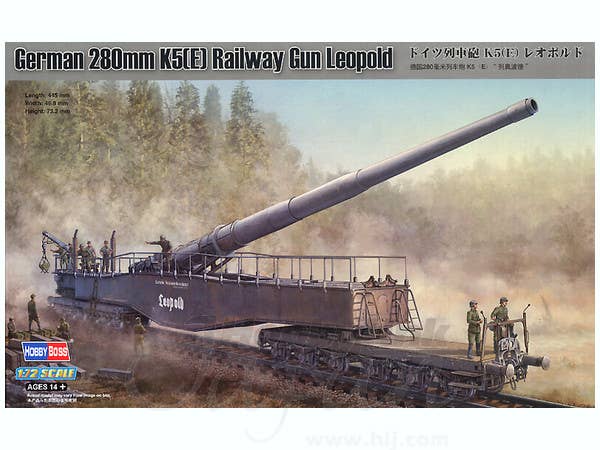Hobby Boss 1/72 German 280mm K5(E) Railway Gun Leopold | 6939319229038