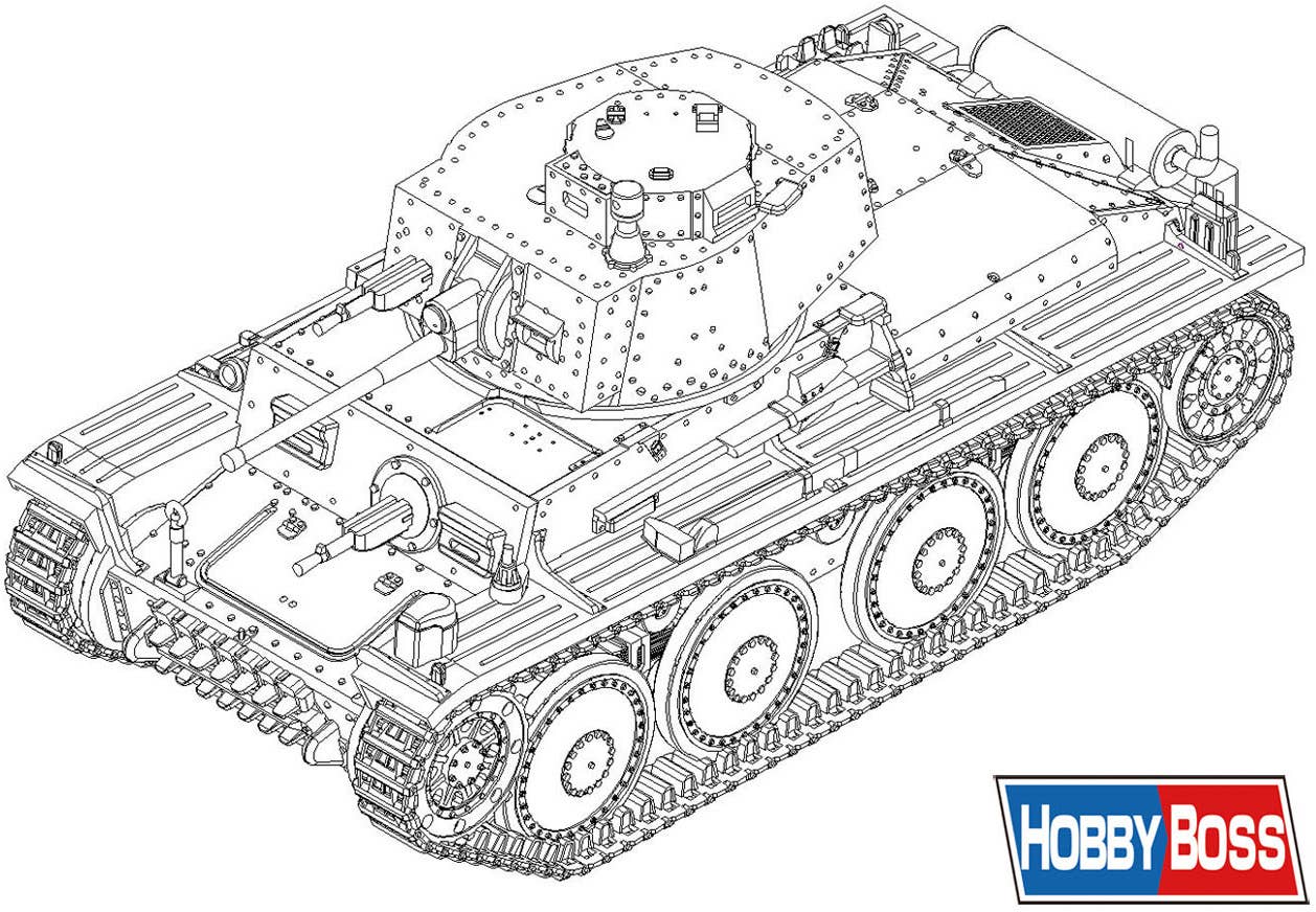 Hobby Boss 1/72 German Pz.Kpfw. 38(t) Ausf.E/F Light Tank | 6939319229564