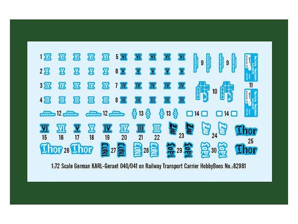 Hobby Boss 1/72 German KARL-Gerat 040/041 on Railway Transport Carrier | 6939319229618