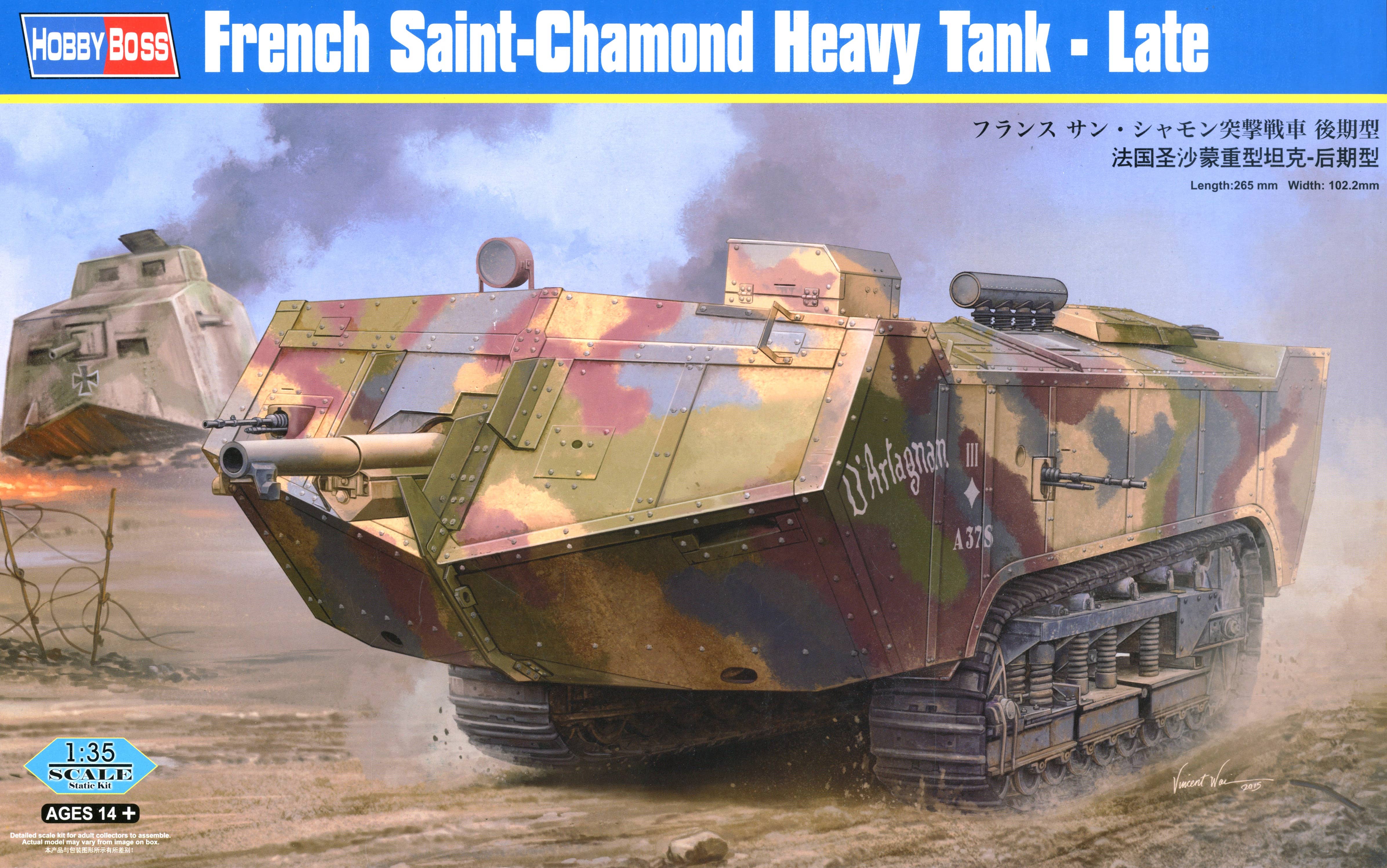 Hobby Boss 1/35 French Saint-Chamond Heavy Tank - Late | 6939319238603