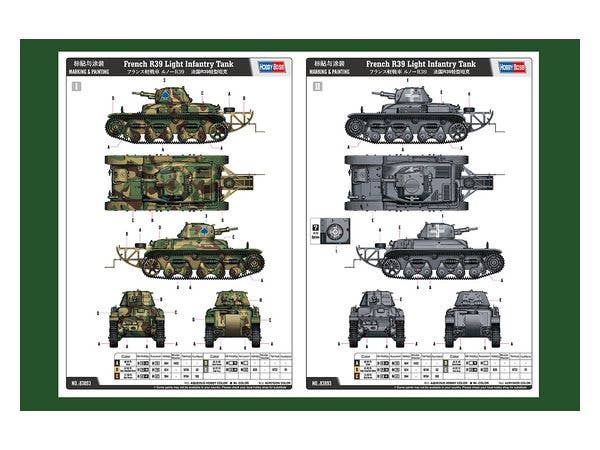 Hobby Boss 1/35 French R39 Light Infantry Tank | 6939319238931