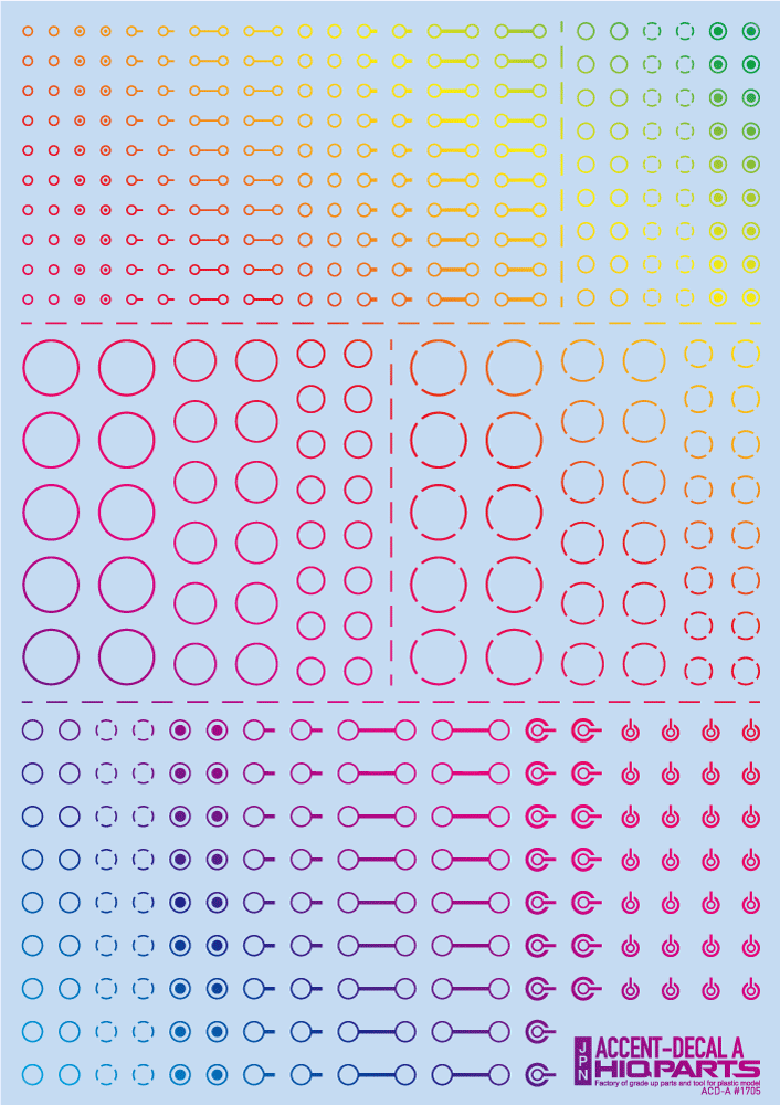 HiQ Parts Accent Decal A Foil Hologram Silver (1pc) | 4573211373172