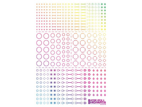 HiQ Parts Accent Decal A Foil Hologram Silver (1pc) | 4573211373172