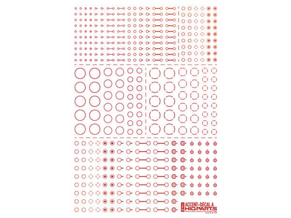 HiQ Parts Accent Decal A Foil Red (1pc) | 4573211373196