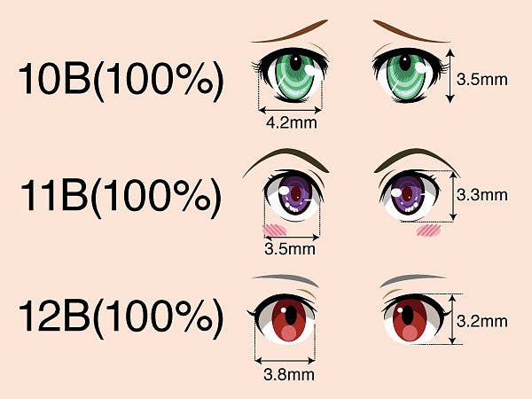 HiQ Parts Custom Eye Decal 1/12 11-B (1pc) | 4573211372212