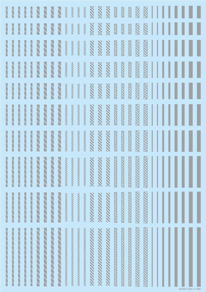 HiQ Parts Line Decal 2 Light Gray (1pc) | 4573211373769