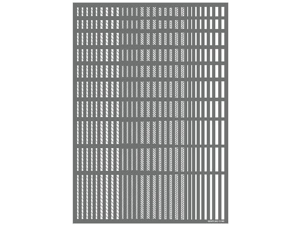 HiQ Parts Line Decal 2 white (1pc) | 4573211373714