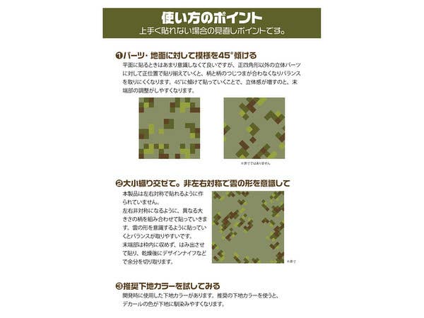 HiQ Parts Pixel Camouflage Decal 2 Forest Camouflage (1pc) | 4573211373868