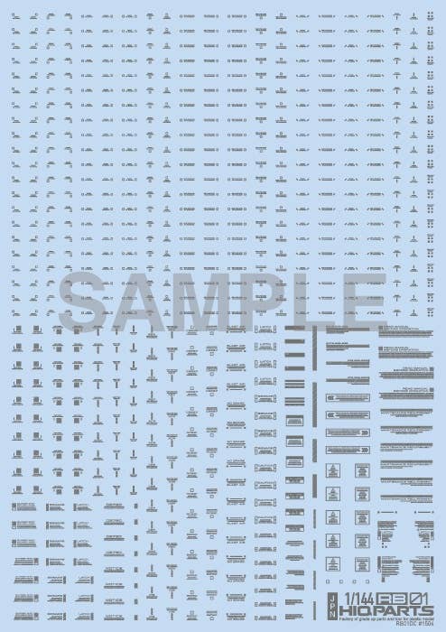 HiQ Parts 1/144 RB01 Caution Decal One Color Gray (1pc) | 4582370707476