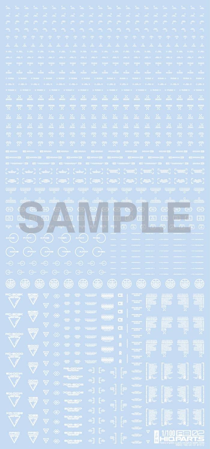 HiQ Parts 1/100 RB02 Caution Decal One Color white (1pc) | 4573211371147