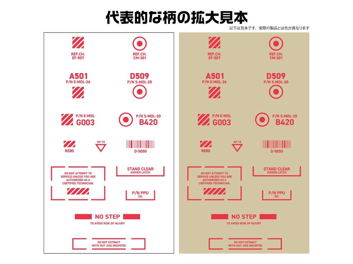 HiQ Parts 1/100 RB03 Caution Decal One Color Red(1pc) | 4573211389722