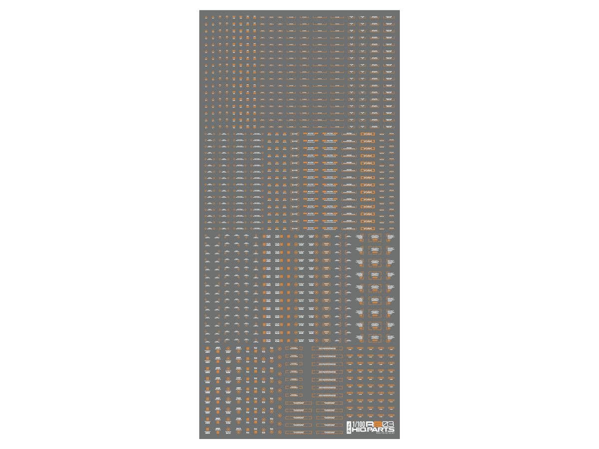 HiQ Parts 1/100 RB03 Caution Decal White & Orange (1pc) | 4573211389562