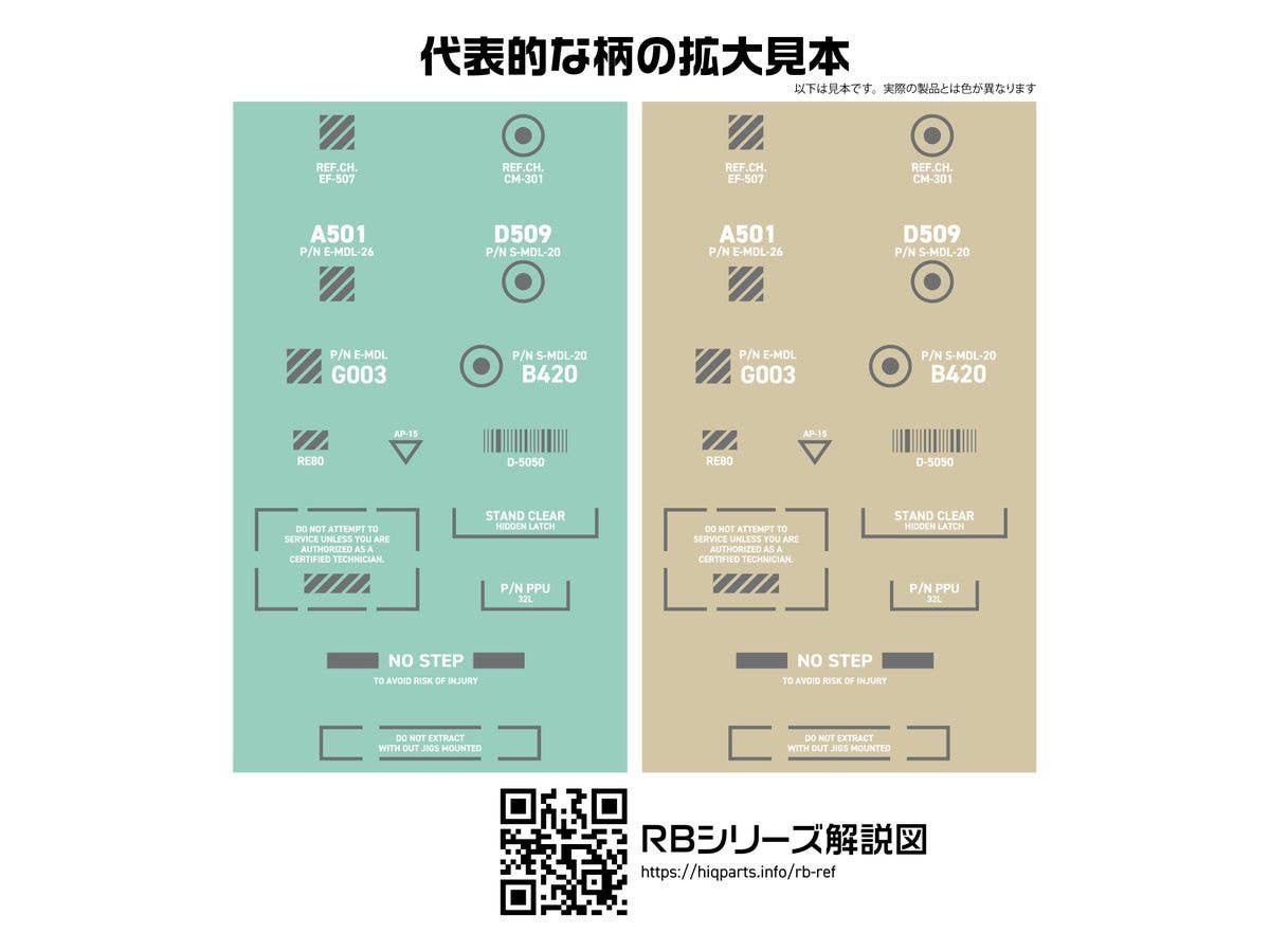 HiQ Parts 1/144 RB03 Caution Decals White & Gray (1 pc) | 4573211389630