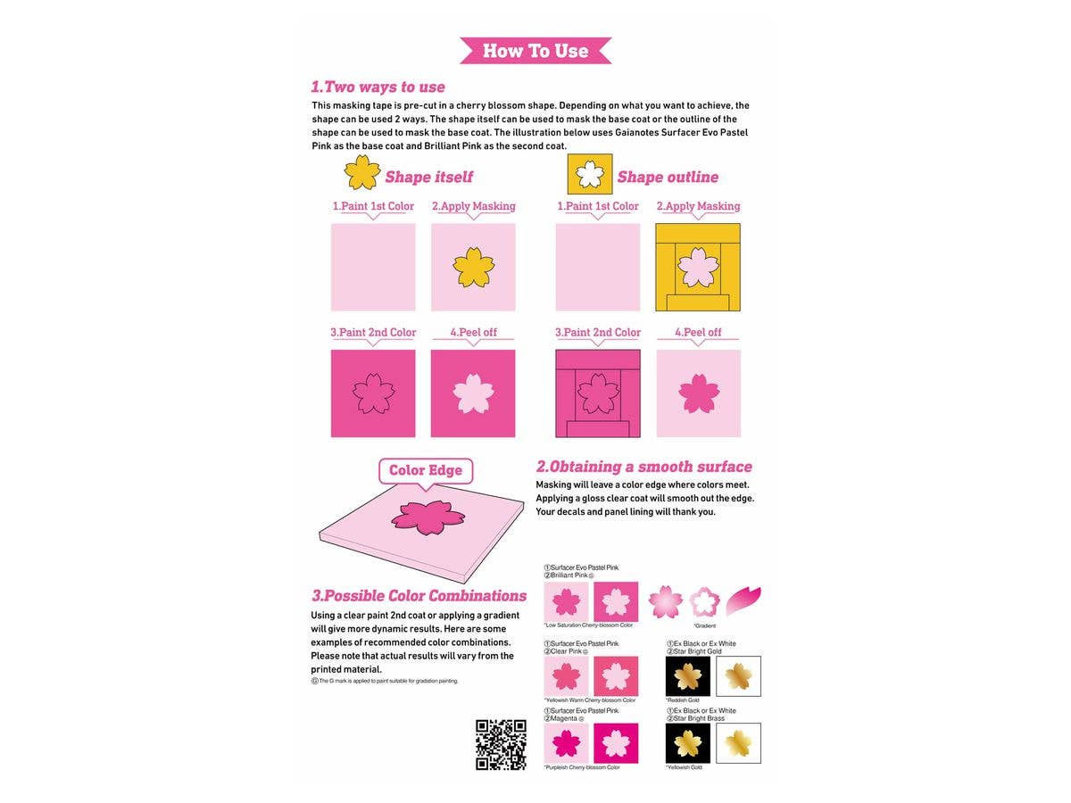 HiQ Parts Pre-cut Masking for Sakura Shape Painting (3pcs) | 4573211378160