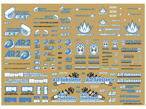 HiQ Parts Sponsor Logo Decal 02S Indigo Blue (1pc) | 4573211372199
