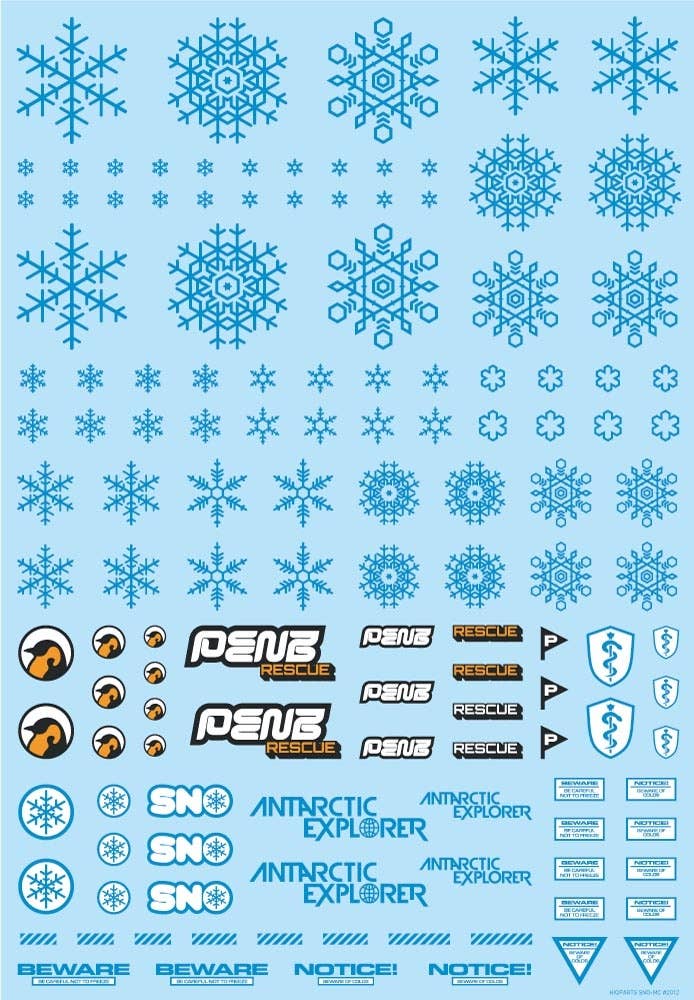 HiQ Parts Snow Decal Blue (1pc) | 4573211389937