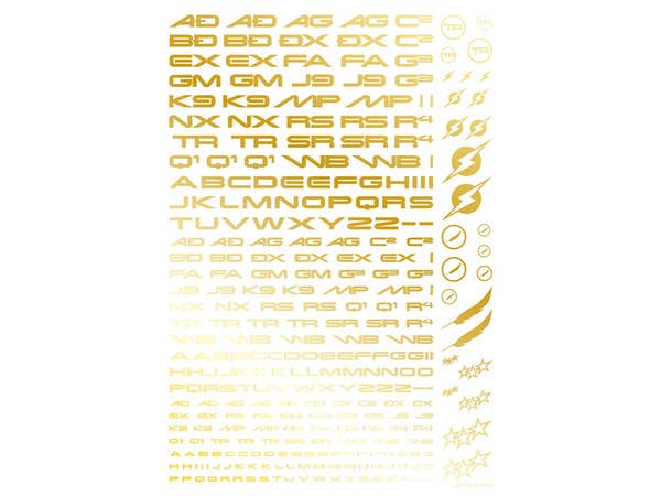 HiQ Parts TR Decal 3 Alphabet Gold (1pc) | 4573211373905