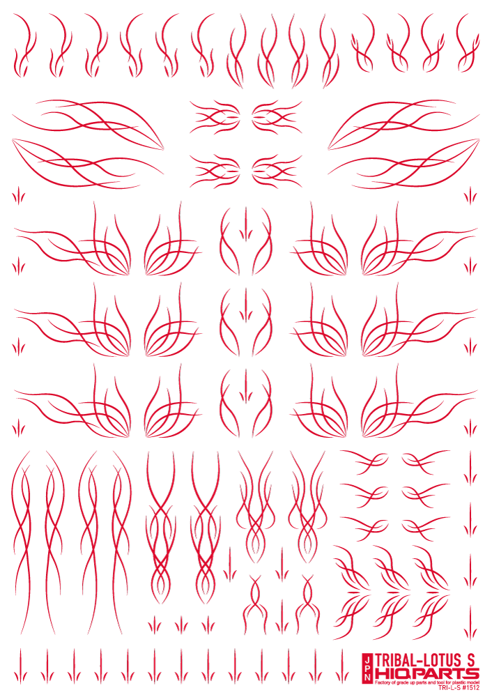 HiQ Parts Tribal Lotus S Red (1pc) | 4573211372434
