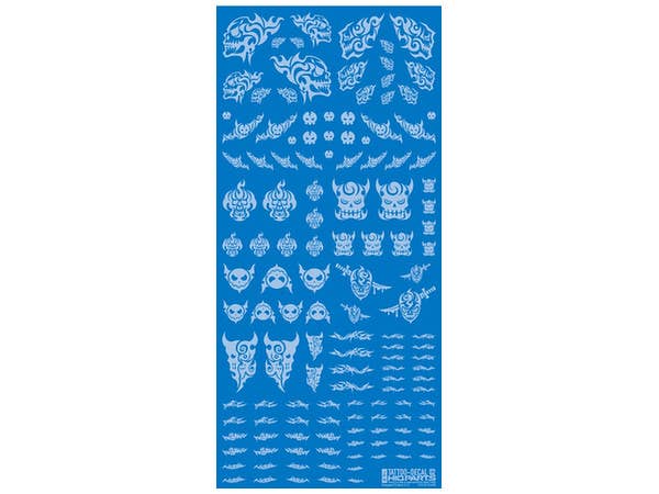 HiQ Parts Tattoo Decal 02 'Skull' Clear White (1pc) | 4573211374490
