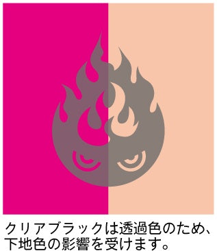HiQ Parts Tattoo Decal 03 'Fire' Clear Black (1pc) | 4573211374537