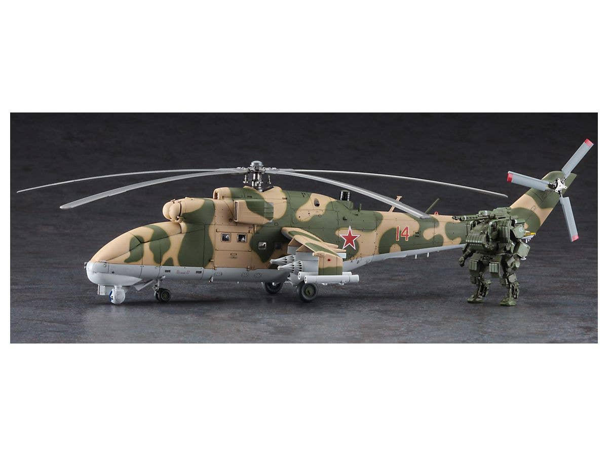 Hasegawa 1/72 Mi-24 Hind 'UAV' & Humanoid Light Tank 'Goat UGV', Limited Edition | 4967834023680
