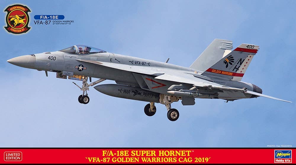 Hasegawa 1/72 F/A-18E Super Hornet `VFA-87 Golden Warriors CAG 2019` Jet | 4967834024175