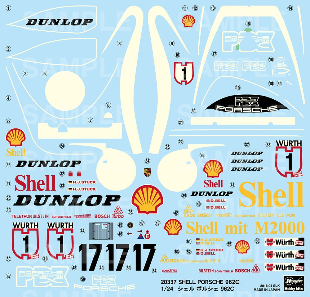 Hasegawa 1/24 Shell Porsche 962C