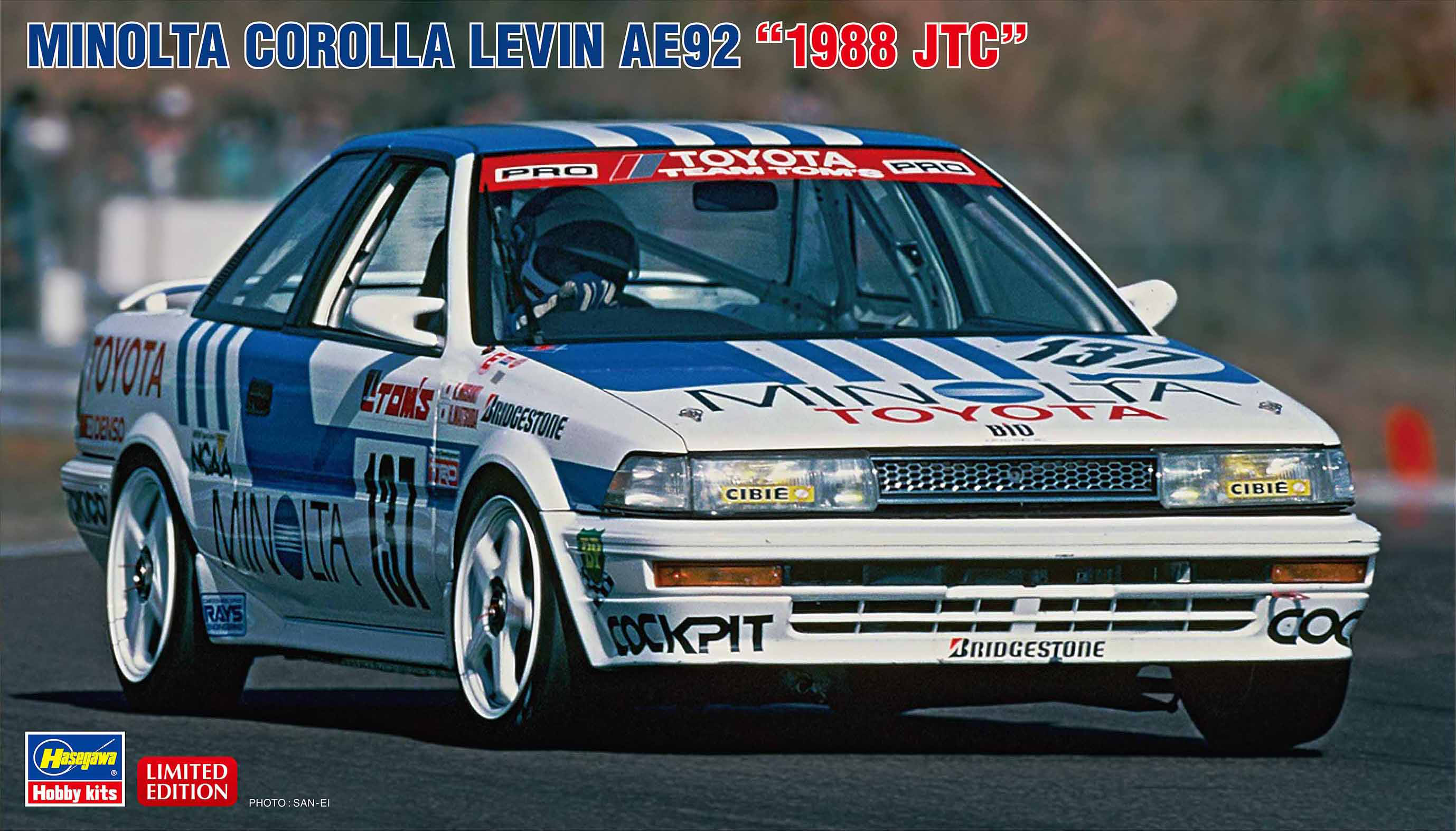 Hasegawa 1/24 Minolta Corolla Levin AE92 '1988 JTC' | 4967834205154