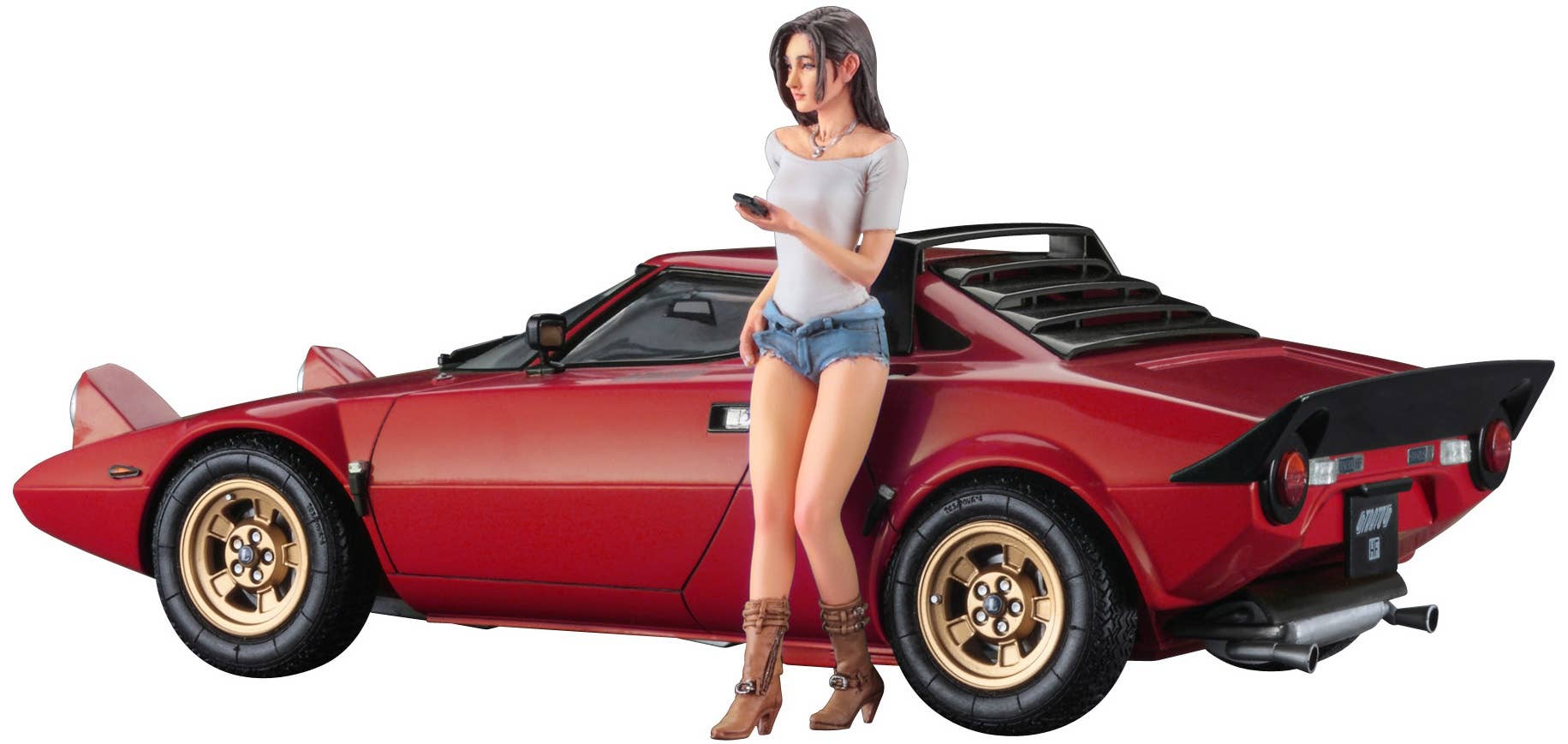 Hasegawa 1/24 Lancia Stratos HF 'Stradale' W/Italian Girl's Figure | 4967834205437