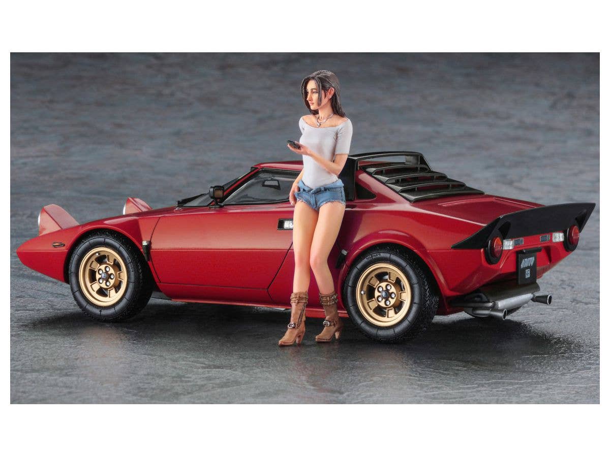 Hasegawa 1/24 Lancia Stratos HF 'Stradale' W/Italian Girl's Figure | 4967834205437