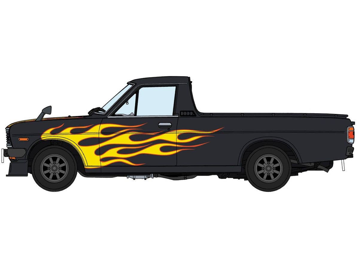 Hasegawa 1/24 NISSAN SUNNY TRUCK (GB122) "FIRE PATTERN" w/CHIN SPOILER | 4967834207516