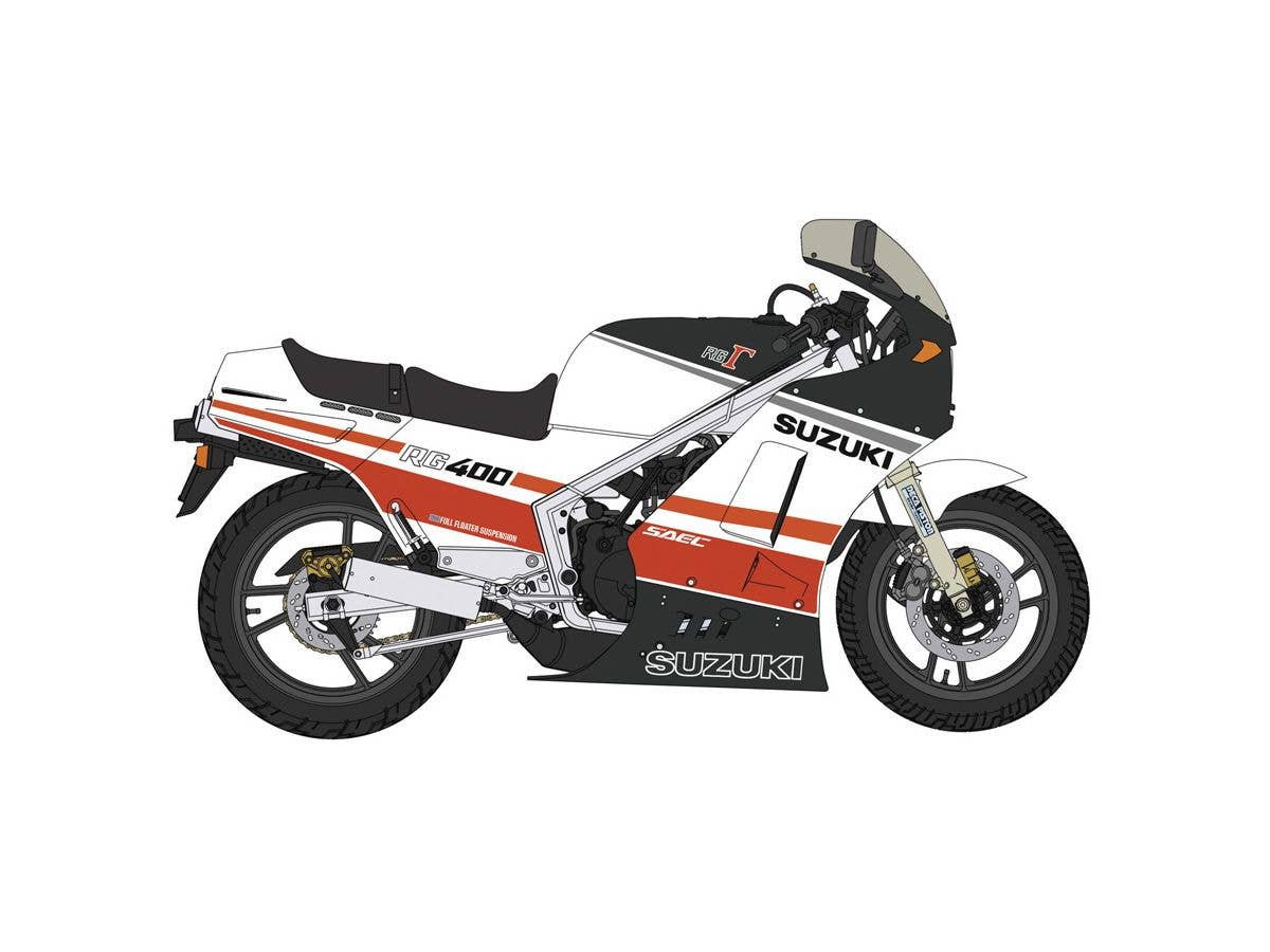 Hasegawa 1/12 SUZUKI RG400Γ EARLY VERSION "RED/WHITE COLOR" w/Under Cowl | 4967834217324