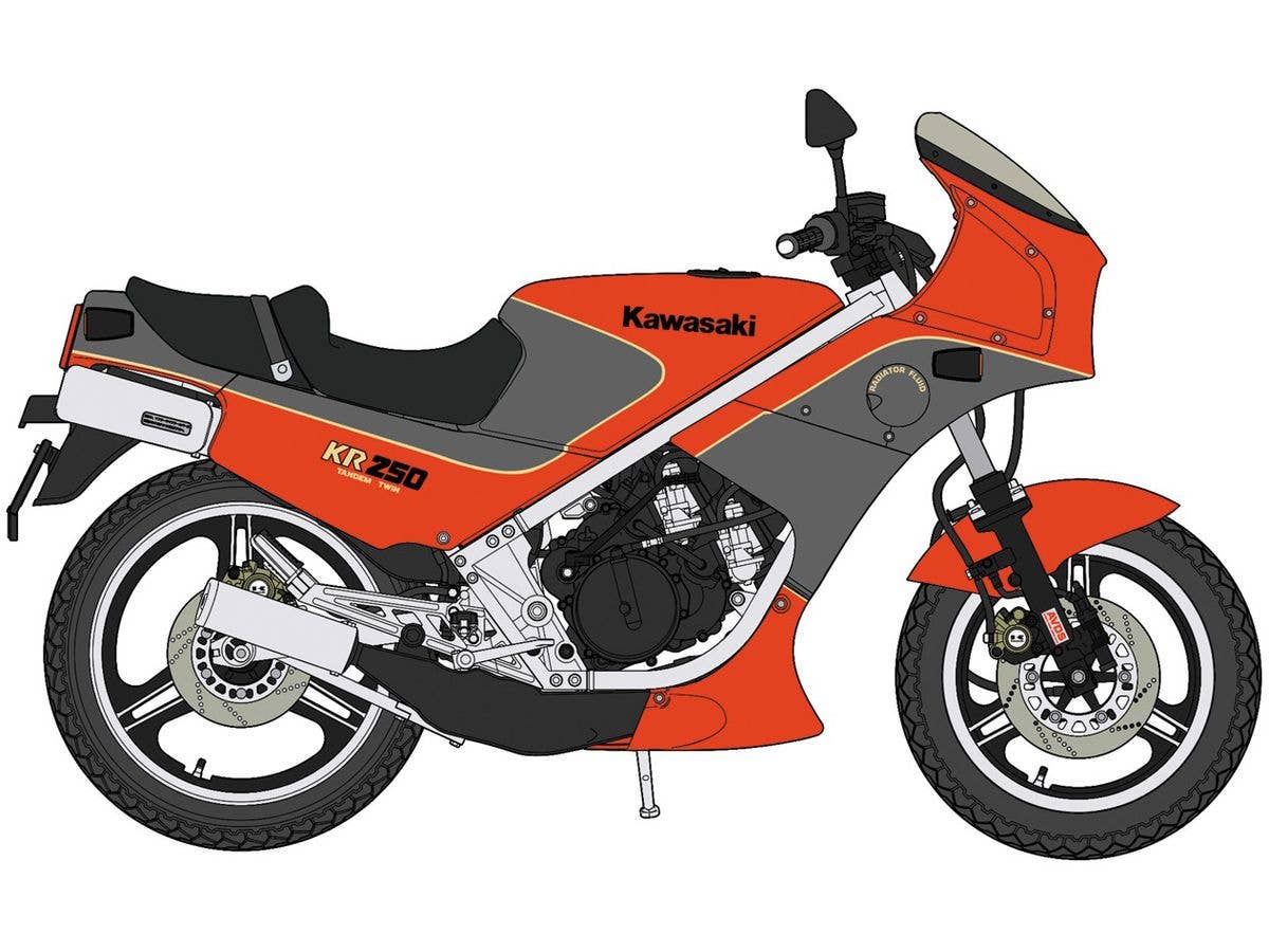 Hasegawa 1/12 Kawasaki KR250 (KR250A) "RED/GRAY COLOR" | 4967834217515