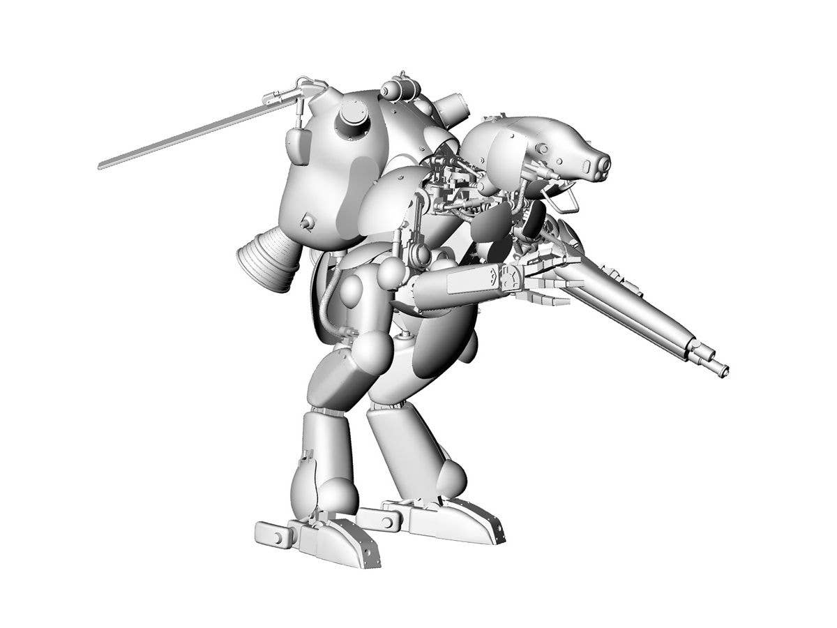 Hasegawa 1/20 Maschinen Krieger Ma.K. Schwarzer Hund W.H.J.131 Space Type Humanoid Unmanned Interceptor GroBer Hund | 4967834641235
