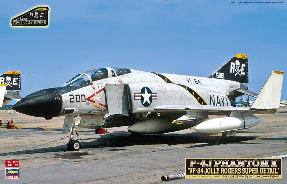 Hasegawa 1/48 F-4J VF-84 Jolly Rogers with Super Detail Parts & Badge | 4967834510449