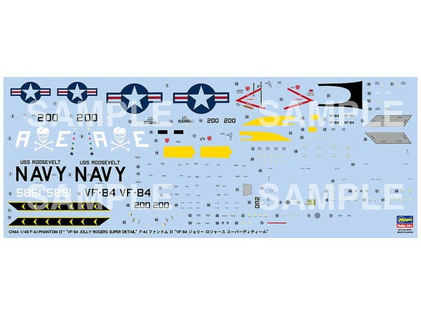 Hasegawa 1/48 F-4J VF-84 Jolly Rogers with Super Detail Parts & Badge | 4967834510449