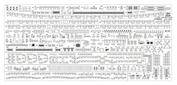 Hasegawa 1/350 Ijn Destroyer Shimakaze 'Late Type' Detail Up Etching Parts | 4967834721579
