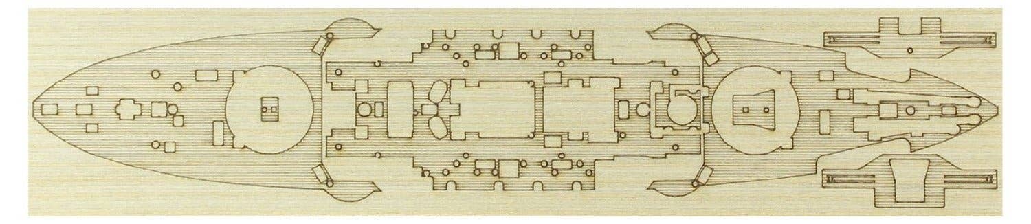Hasegawa Wooden Deck For 1:700 Battleship Mikasa | 4967834721609