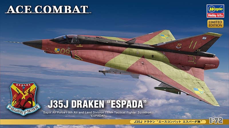Hasegawa 1/72 J35J DRAKEN "ACE COMBAT ESPADA" | 4967834521407