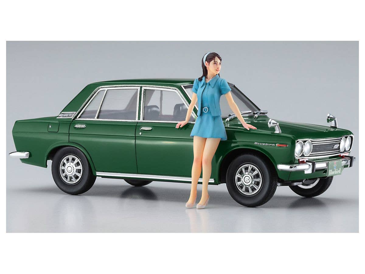 Hasegawa 1/24 Datsun Bluebird 1600 SSS with 60's Girl Figure | 4967834522770
