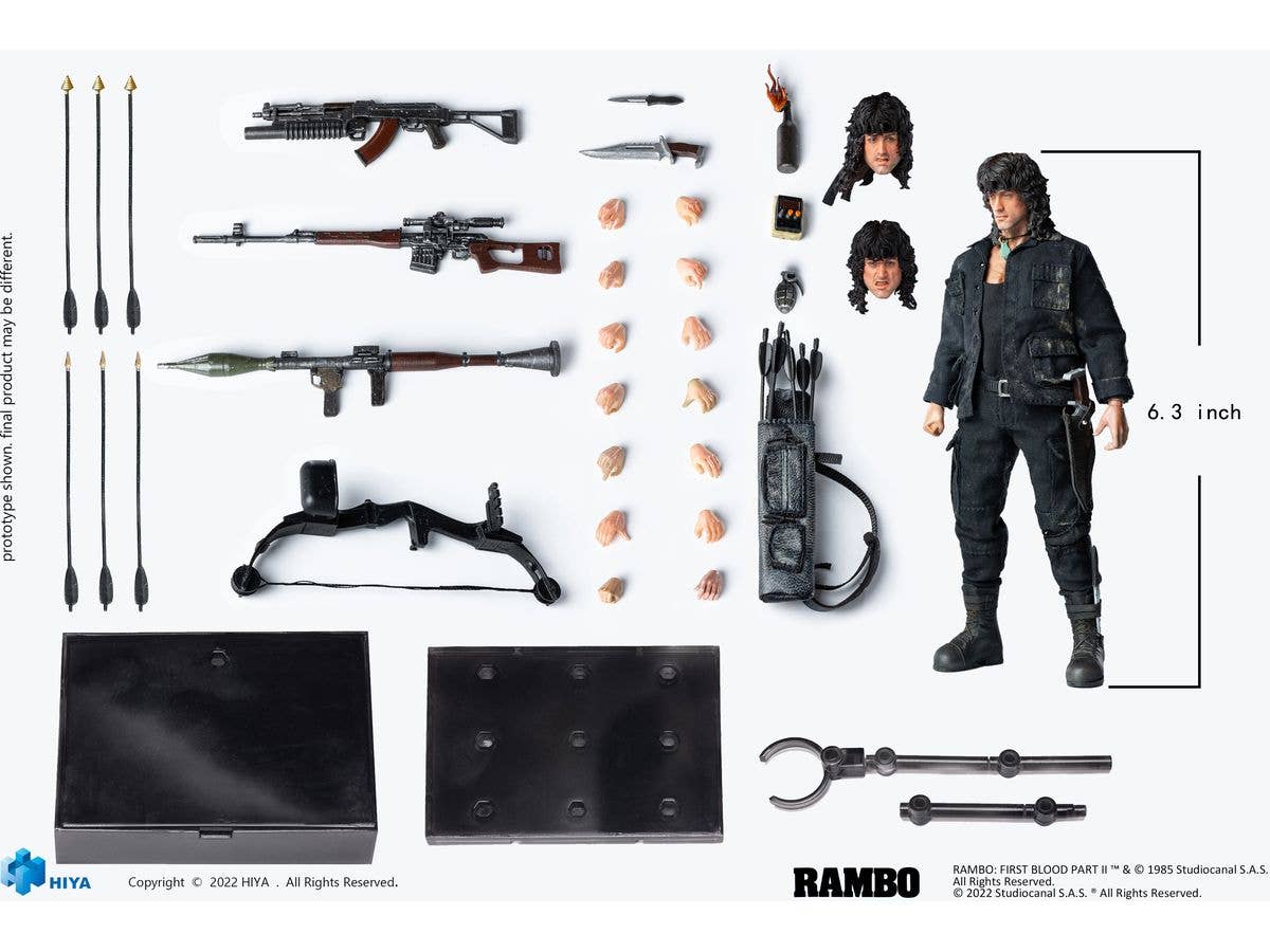 HIYA Toys Exquisite Super Series 1/12 Scale FIRST BLOOD Part III Rambo | 6957534202698