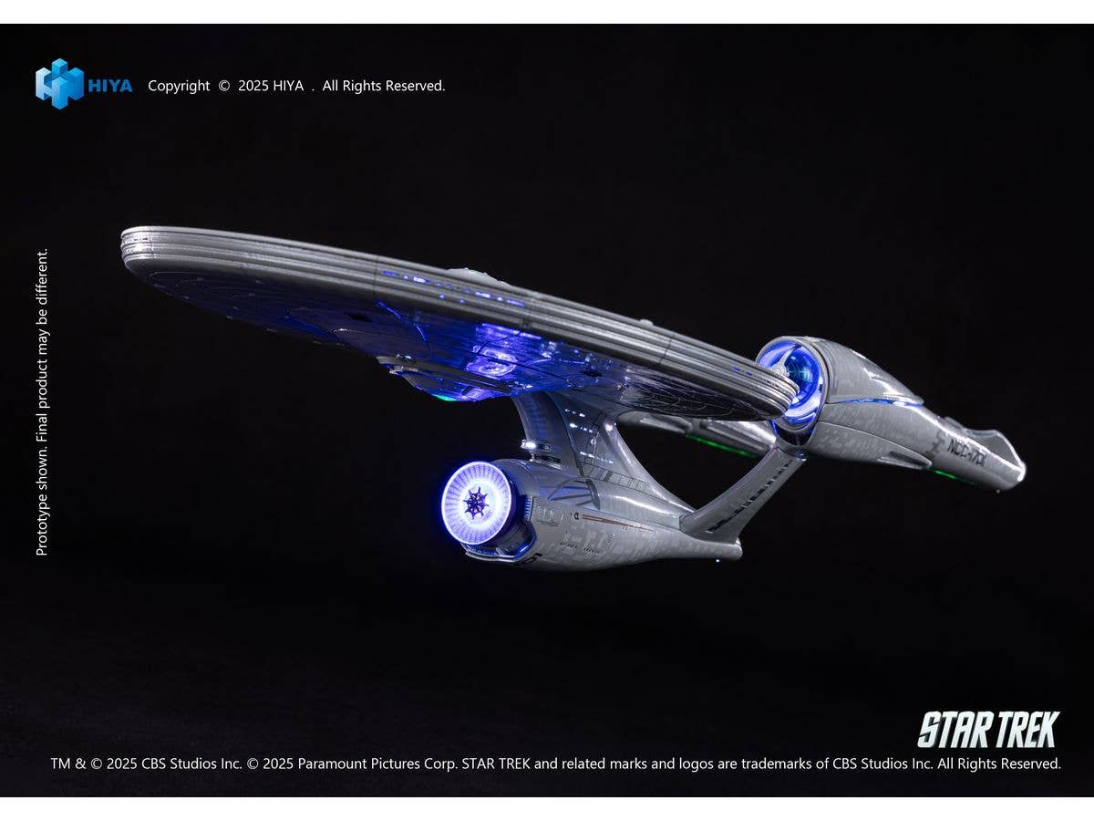 HIYA TOYS REPLICAart Series Non-Scale 15 Inch Star Trek 2009 USS Enterprise NCC-1701 Light Up Starship | 6957534202865