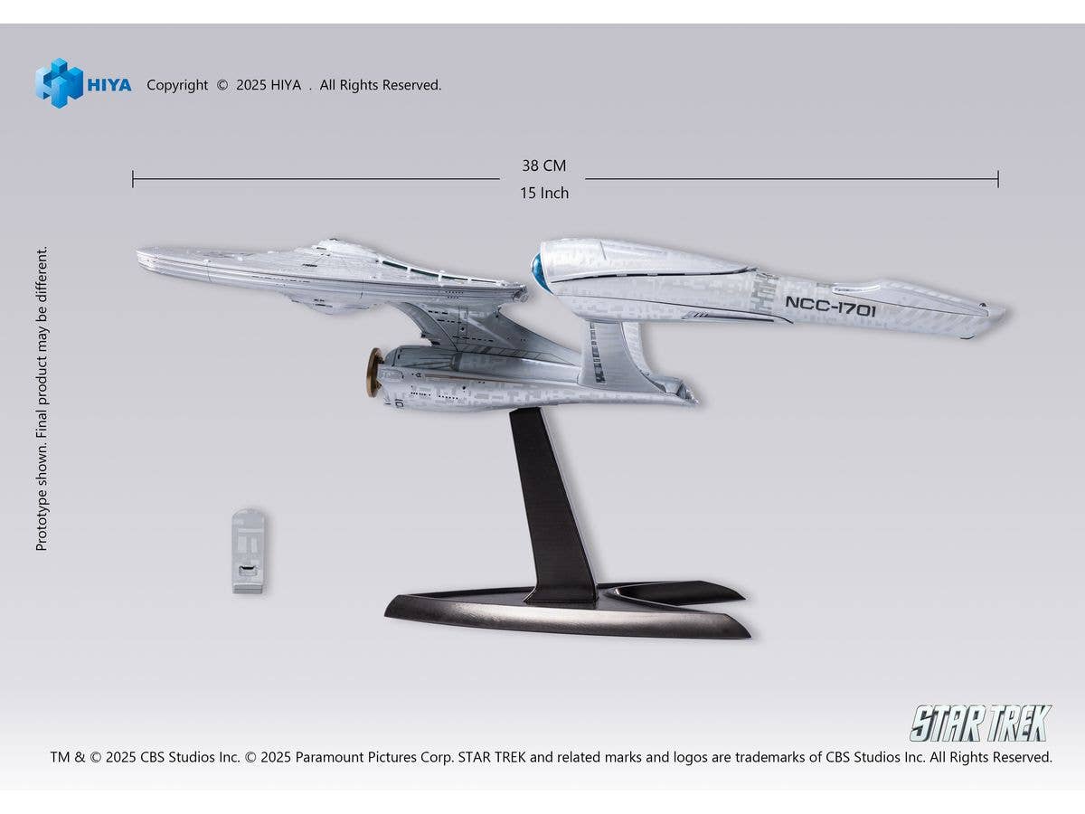HIYA TOYS REPLICAart Series Non-Scale 15 Inch Star Trek 2009 USS Enterprise NCC-1701 Light Up Starship | 6957534202865